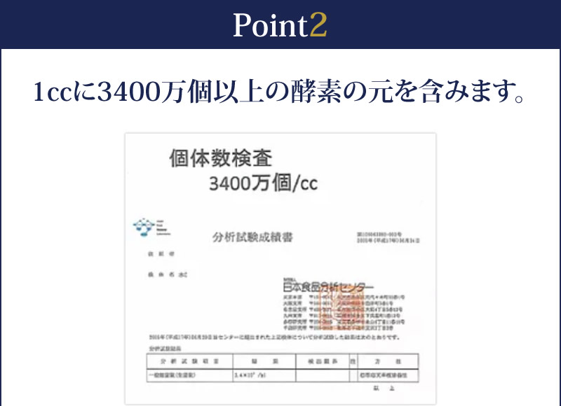 1ccに3400万個以上の酵素の元を含みます。